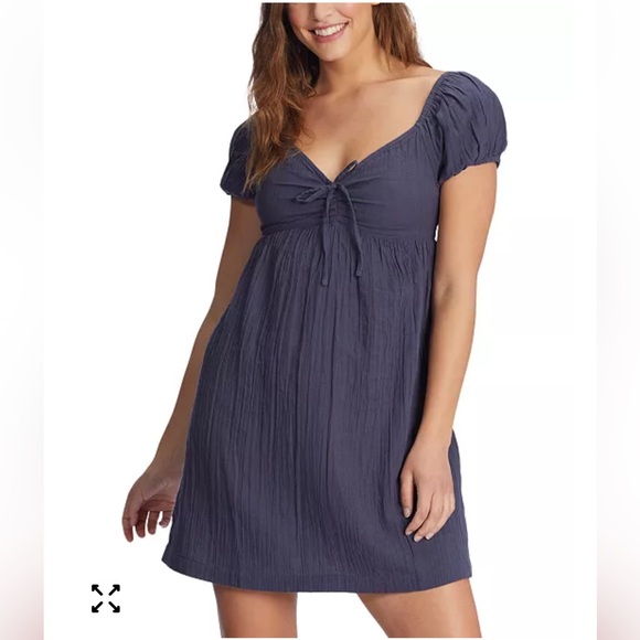 Roxy Dresses & Skirts - Roxy Juniors Cotton Clearwater Cove A-Line Mini Dress Blue Size Medium Cotton